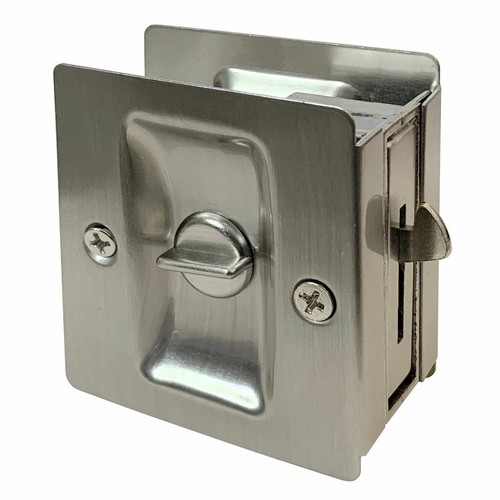 Satin nickel square pocket - square,