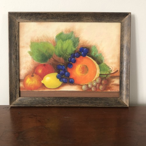 Framed still life oil - still-life, painting