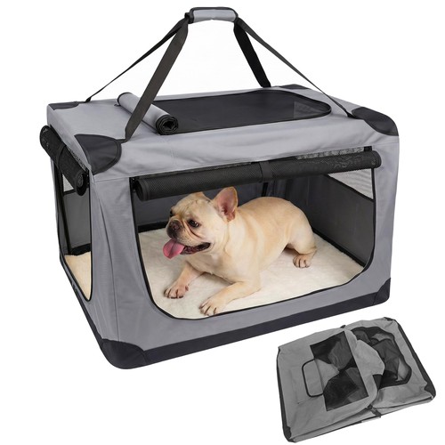 Soft dog crate - dog, 3-door