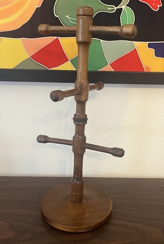 Vtg wooden peg - 6, coffee