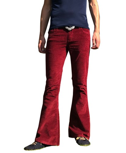 Flares burgundy mens stretch - mens,