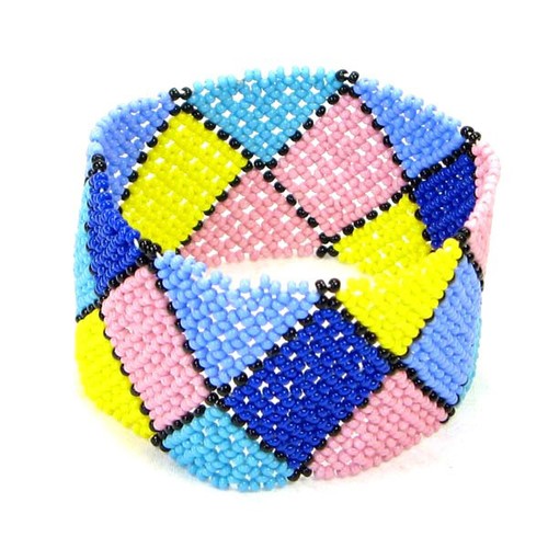 Handmade beaded blue - beaded,