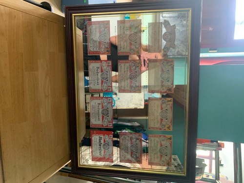 Budweiser mirror made - mirror,, in