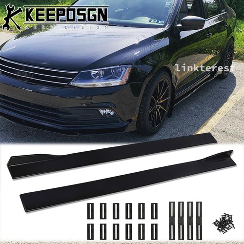 Glossy car side skirts body - car,