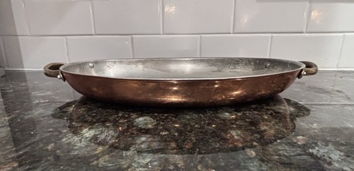 Vintage french copper oval - vintage,