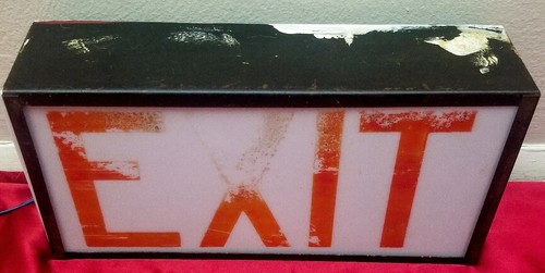 Vintage exit sign - vintage, &