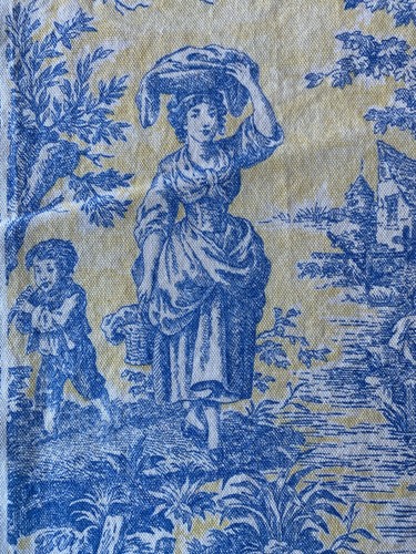 Waverly toile fabric yellow - toile, fabric~yellow