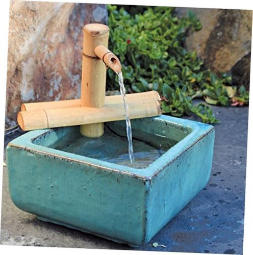 Zen garden water fountain - garden, with