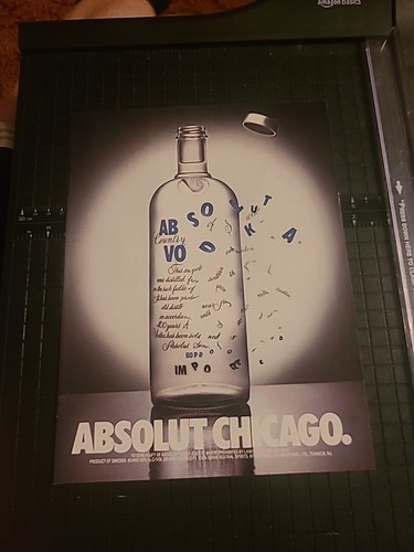 Absolut chicago vodka - chicago, print