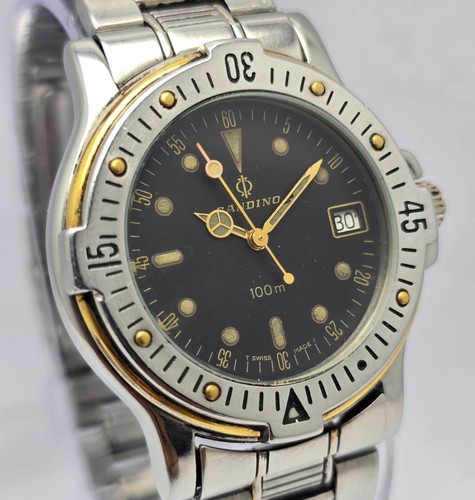 Candino diver 100m black dial - diver,