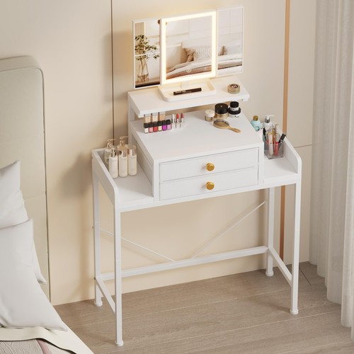 Vanity desk with mirror and - vanity,