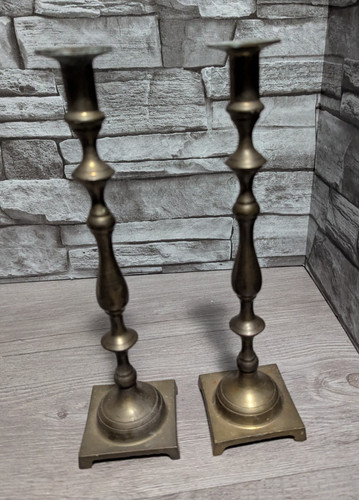 Brass candlesticks holders - brass,