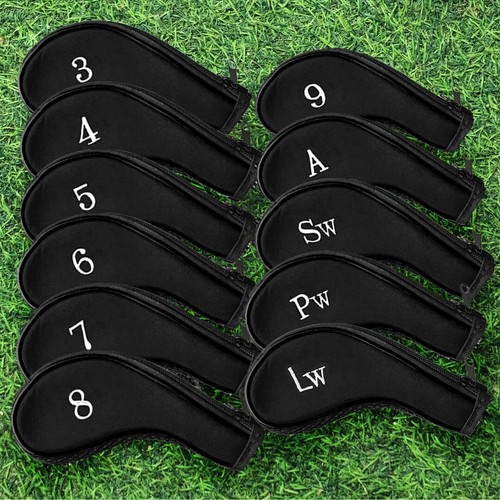Golf iron head - covers, zippered