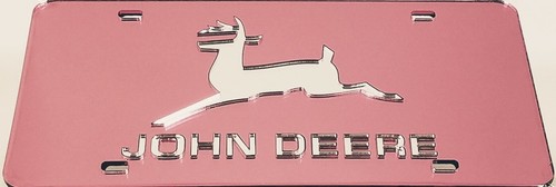 John deere pink mirror - john,