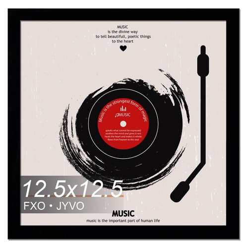 Black vinyl record display - vinyl,