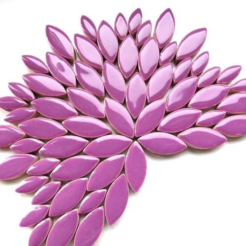Purple petal shaped ceramic - purple,