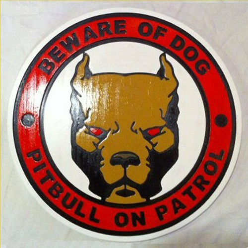 Beware dog pitbull pit bull - dog,