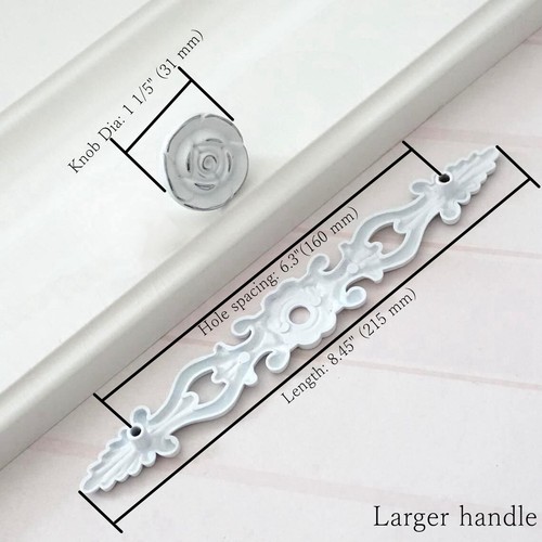 White chic rose flower handles - flower,