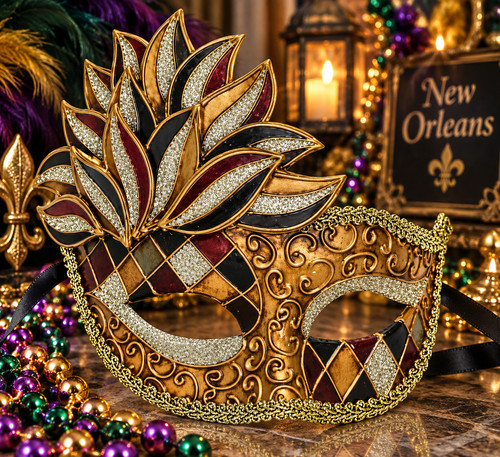 Cascade masquerade mask gold - mask,