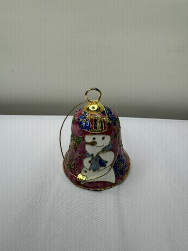 Cloisonne snowman bell - cloisonne,