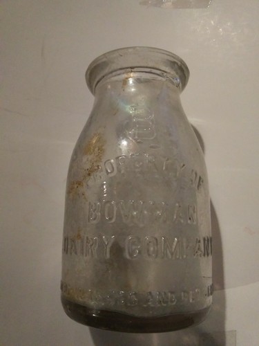 Very old milk bottle - , bowman