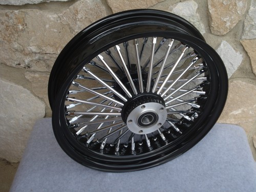 Black fat spoke rear - black, 48