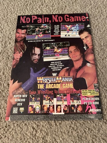 1995 wwf wrestlemania arcade - wwf,