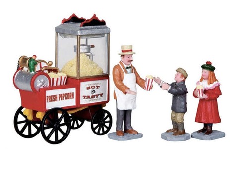 Lemax popcorn seller holiday - popcorn,