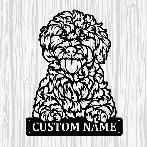 Personalized cockapoo metal - personalized,