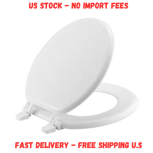 Round enameled wood toilet - enameled,