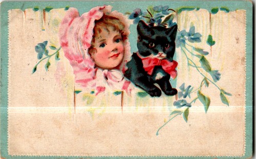 Young girl holding black - young,