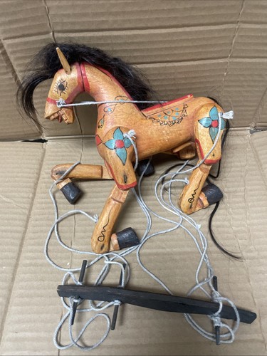 Wooden horse marionette - marionette, puppet