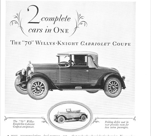 Willys knight six cabriolet - six,