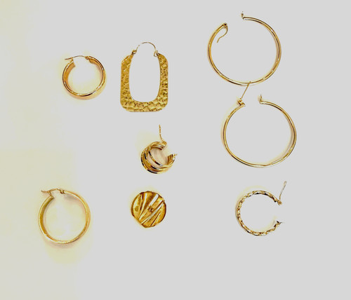 14k yellow gold single - 14k,