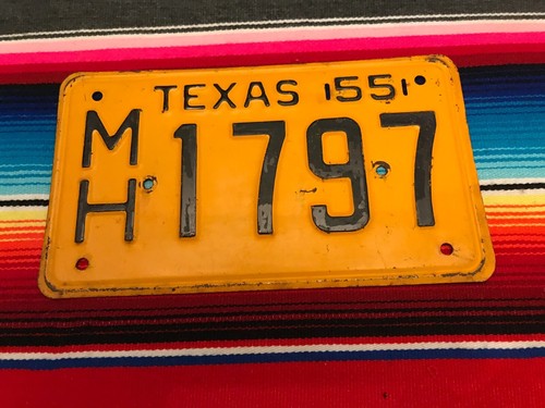1955 texas passenger license - texas,