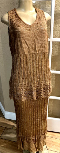 Vtg damianou gold metallic - vtg,