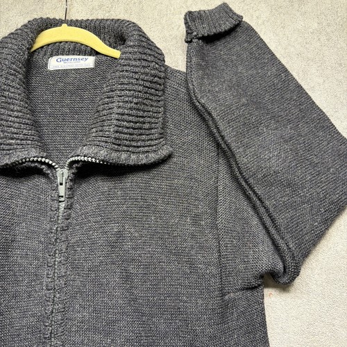 Guernsey wool zip sweater - wool,