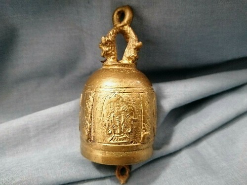 Antique brass thai temple bell - brass,