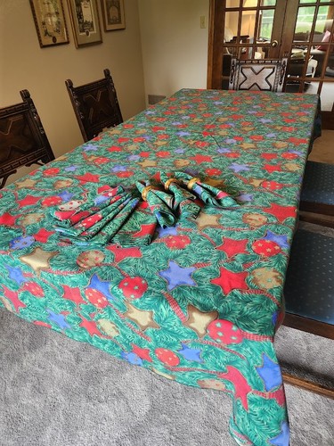Christmas tablecloth 100 long - christmas,