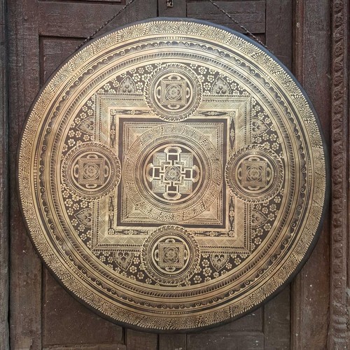 Chau gong mandala carved - chau,