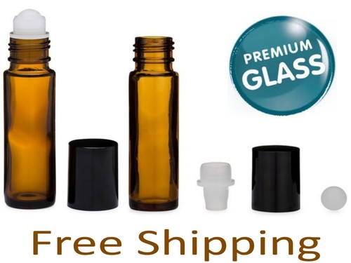 Essential oil amber glass roll - essential,