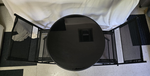Round tempered glass patio - round,