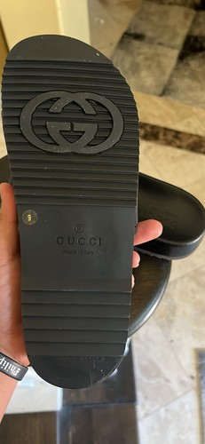 Gucci men black - logo, slide