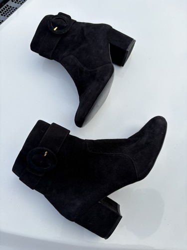 Genuine suade black - black, ankle