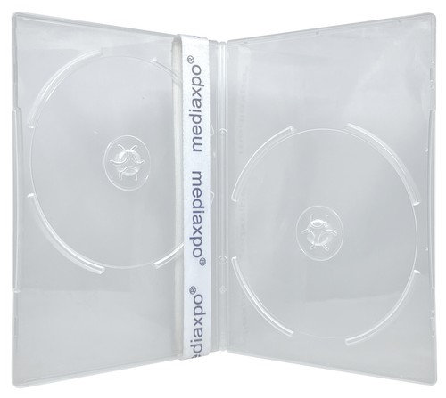 Slim clear double dvd cases - slim,