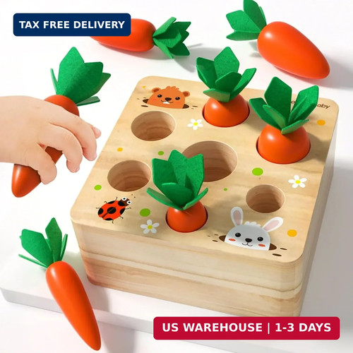 Wooden carrot harvest - carrot,