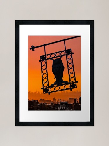 The owl sign framed art - framed, print