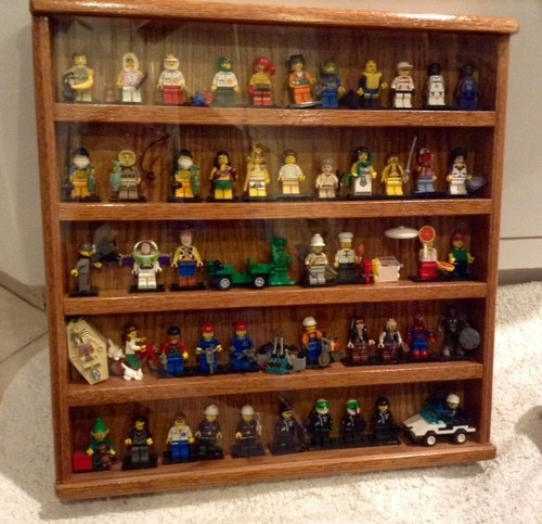 Oak display case lego mini - display,
