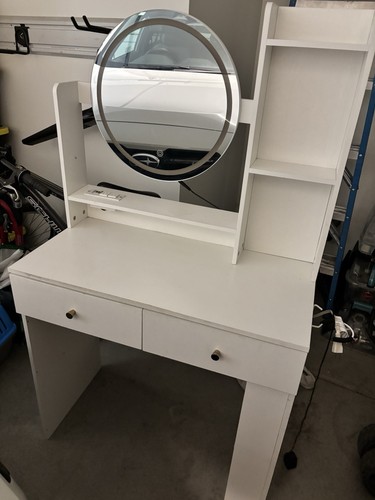 White makup vanity outlets - white,