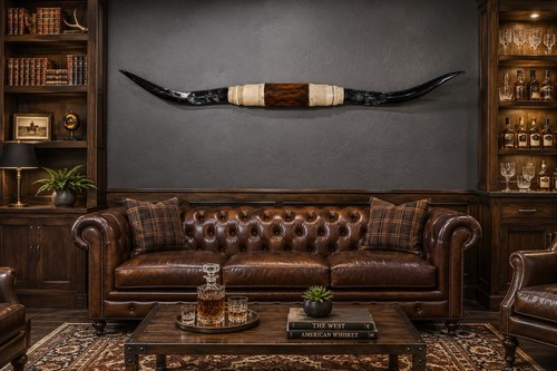 Mounted steer horns inches - 67,